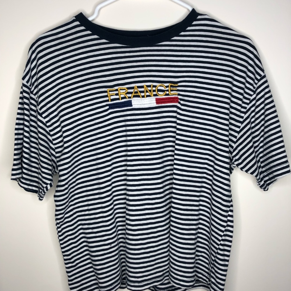 Brandy Melville Striped France Tee